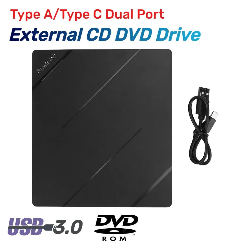 USB 3.0 C Ÿ  CD DVD ̺, TF/SDCard  , ޴ DVD +/-RW ÷̾, Ʈ ũž PC Mac OS Windows/Linux
